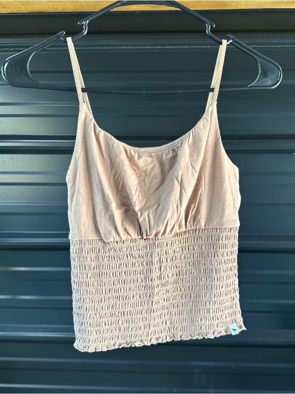 Girl’s Abercrombie Kids Tan Smocked Cami Tank Top